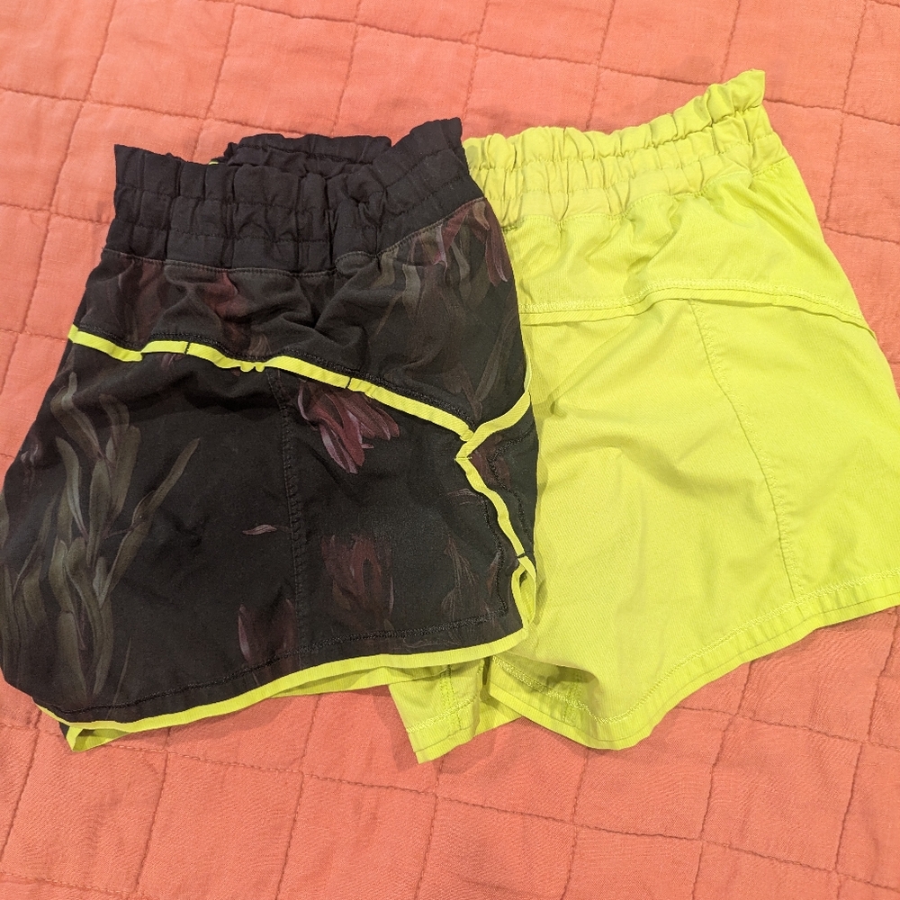 Lot of two Lululemon shake and break shorts size 8
